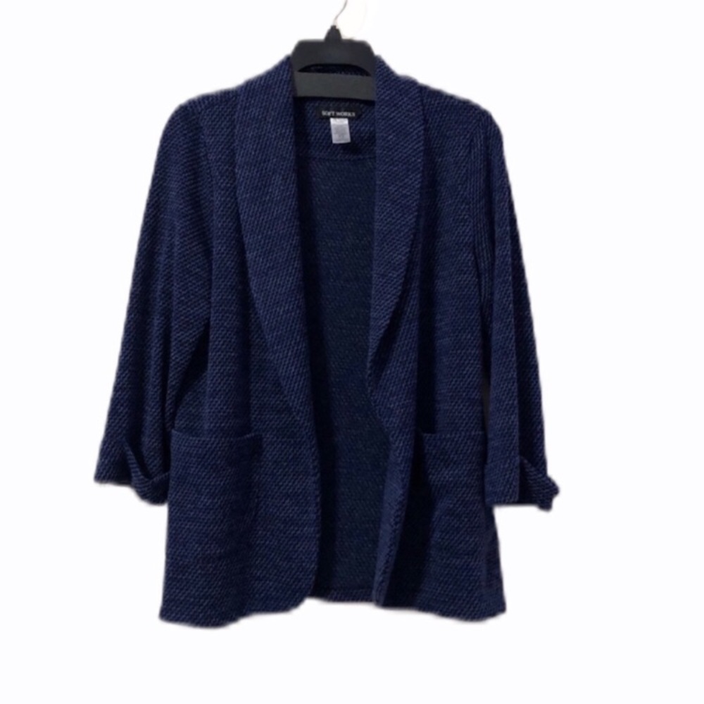 Soft Work Blue Cardigan